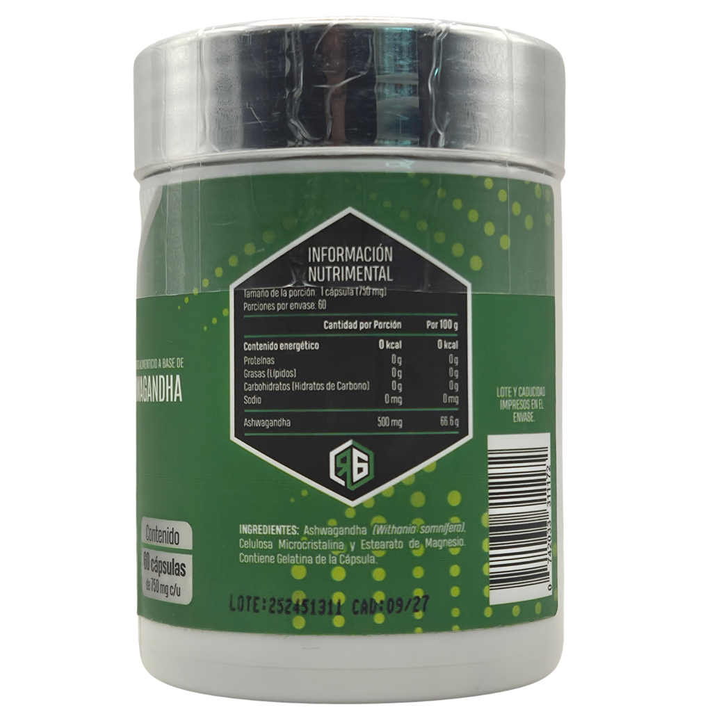 ASHWAGANDHA RED GOLD - 60 SERVICIOS - ADAPTÓGENO Y CONTROL DE ESTRÉS