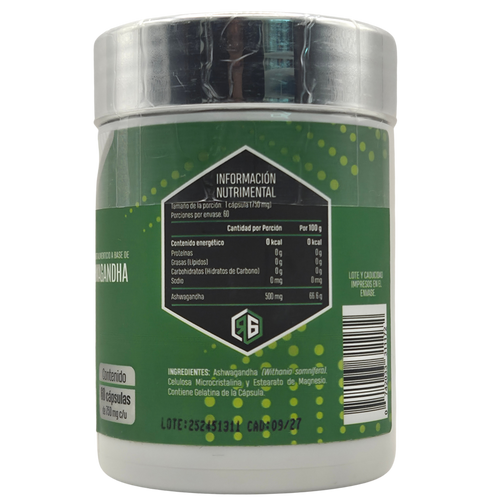 ASHWAGANDHA RED GOLD - 60 SERVICIOS - ADAPTÓGENO Y CONTROL DE ESTRÉS