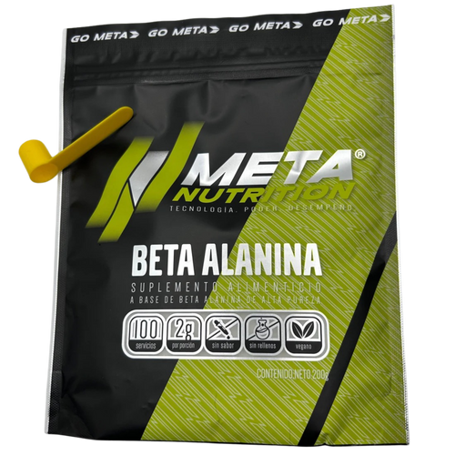 BETA ALANINA META NUTRITION - 100 SERVICIOS - RESISTENCIA Y FATIGA MUSCULAR