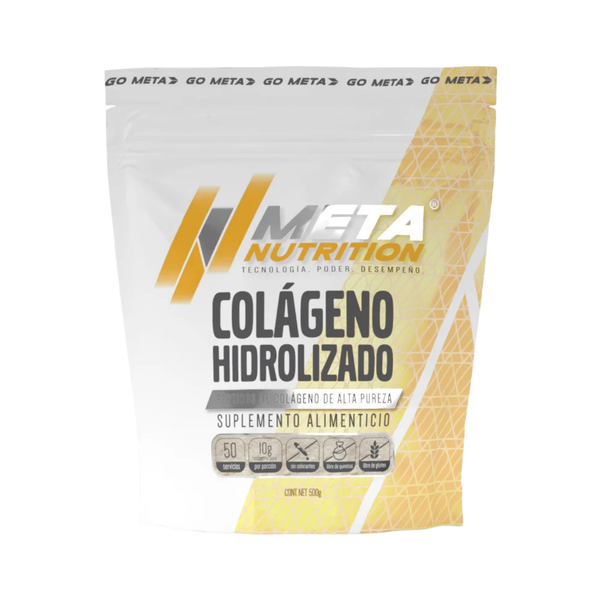 COLÁGENO HIDROLIZADO PURO META NUTRITION | PÉPTIDOS DE COLÁGENO SIN SABOR