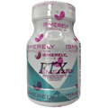 Frasco blanco de FTX Plus Ismerely con etiqueta turquesa, suplemento alimenticio en comprimidos