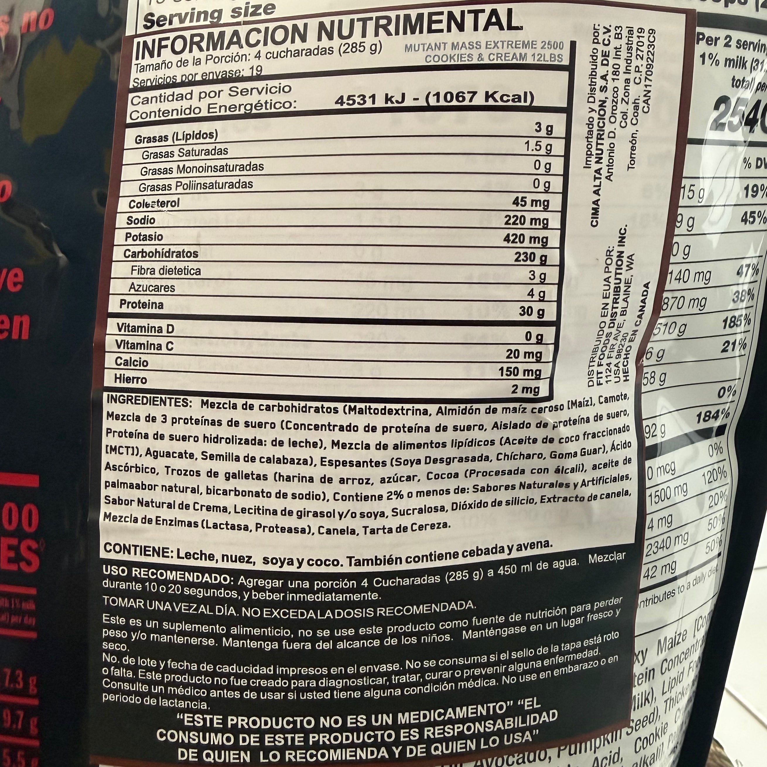 MASS XTREME 2500 - 12 LIBRAS