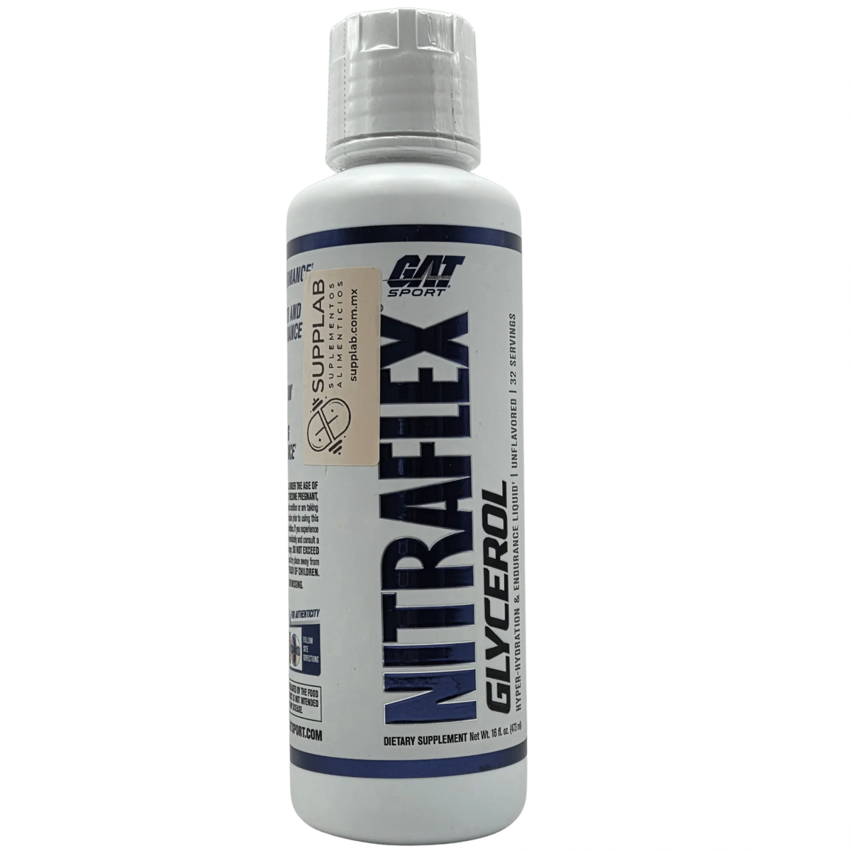 GAT Sport Nitraflex Glycerol Sin Sabor – 32 Servicios