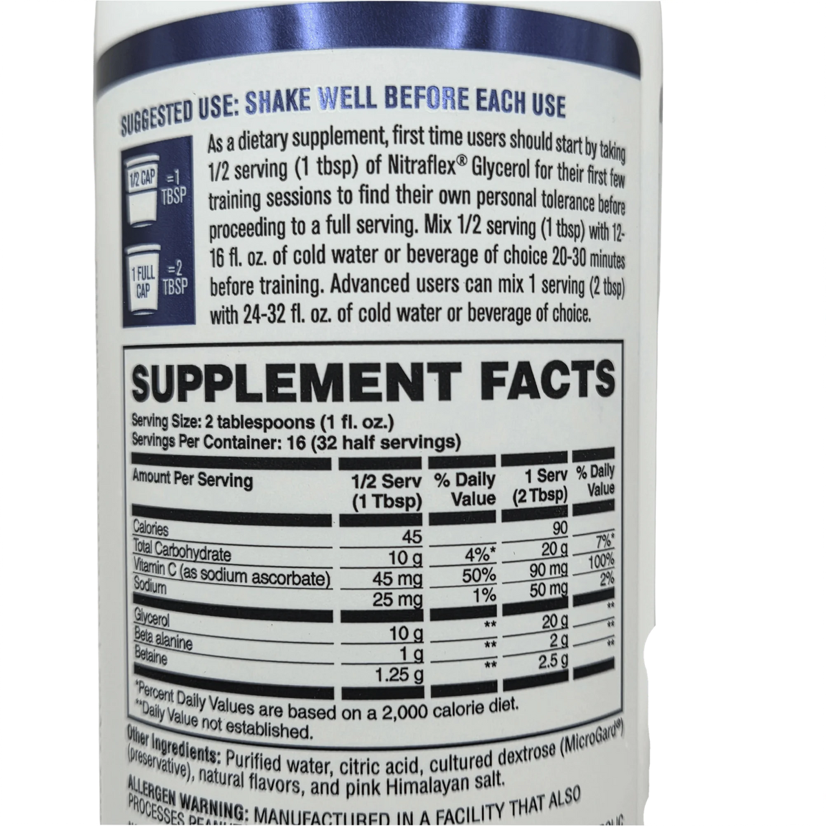 GAT Sport Nitraflex Glycerol Sin Sabor – 32 Servicios