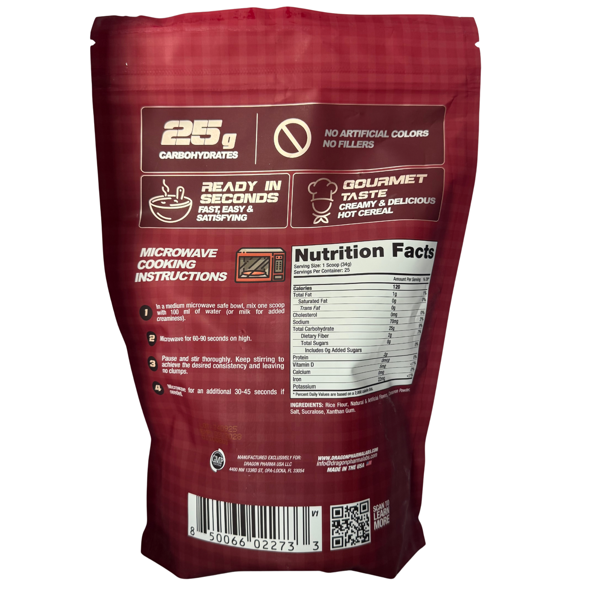 CREAMY RICE CEREAL - 25 SERVICIOS