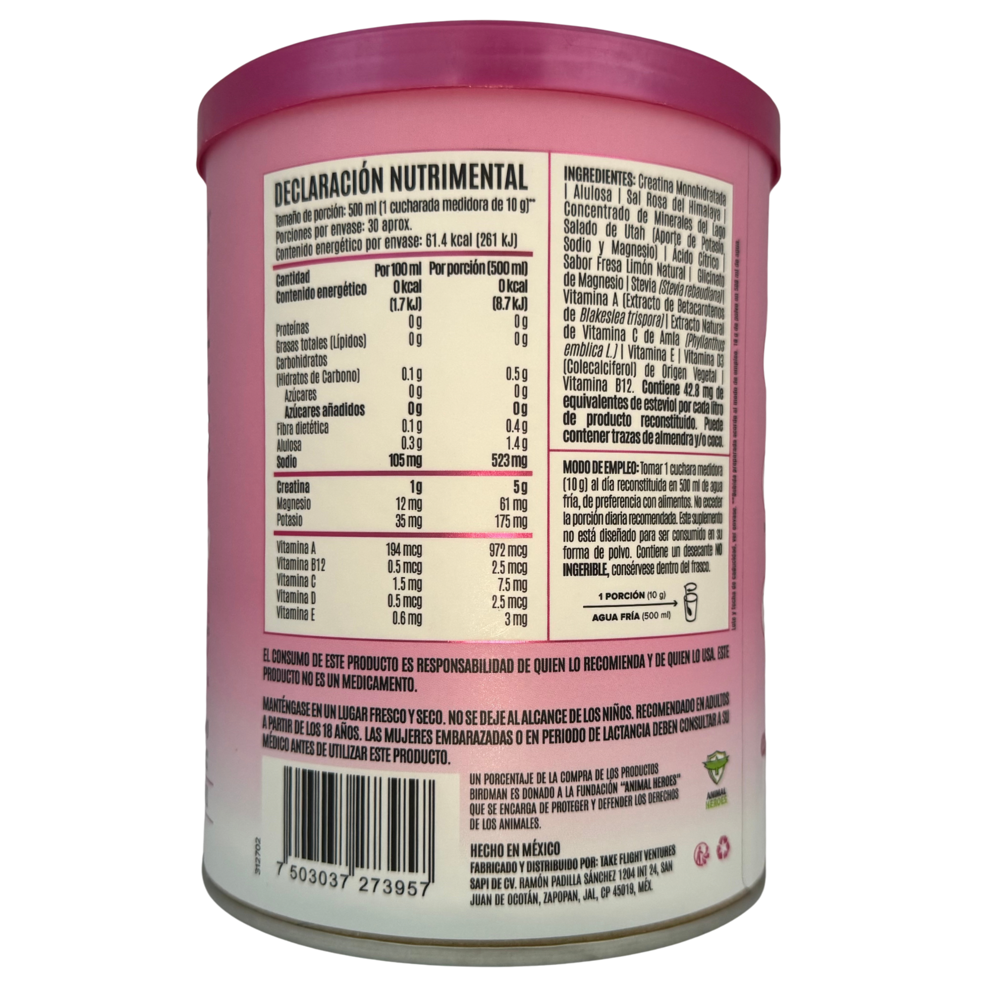 CREATINE ELECTROLYTE REFRESHER - 30 SERVICIOS