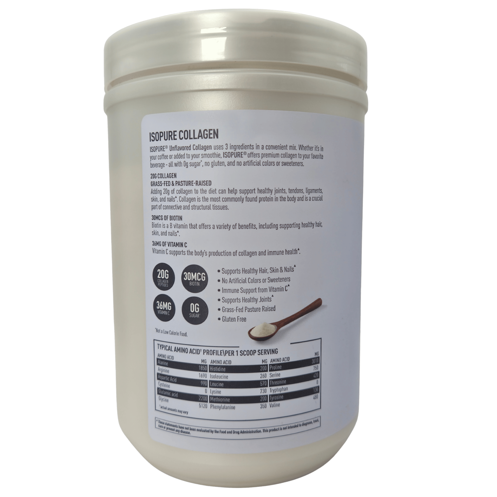 ISOPURE COLLAGEN SIN SABOR 322 G – PÉPTIDOS DE COLÁGENO