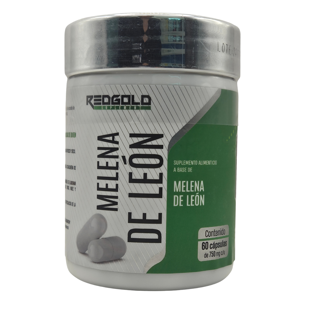 MELENA DE LEÓN RED GOLD 750MG - 60 CÁPSULAS - NOOTRÓPICO Y ENFOQUE MENTAL