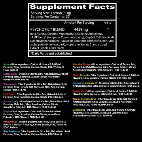 PSYCHOTIC | PRE ENTRENO 35 SERVICIOS