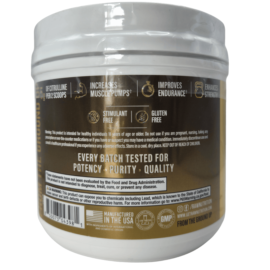 RAW PUMP NON-STIM PRE-WORKOUT – PREENTRENO SIN CAFEÍNA