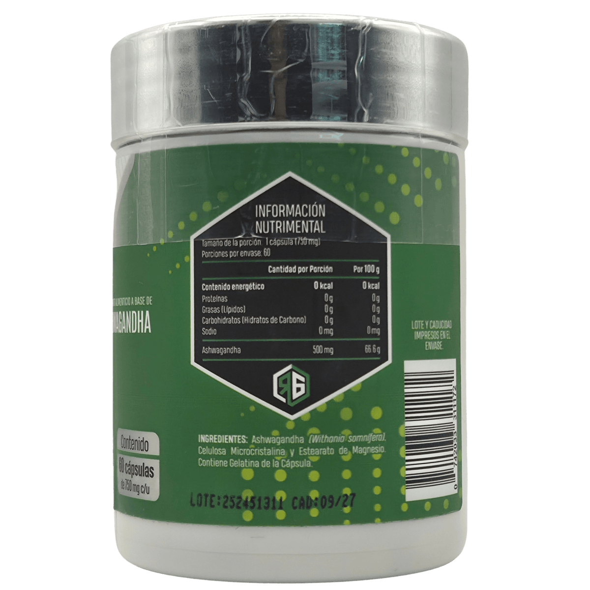 ASHWAGANDHA RED GOLD - 60 SERVICIOS - ADAPTÓGENO Y CONTROL DE ESTRÉS - Supplab MX