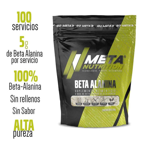 BETA ALANINA META NUTRITION – 100 SERVICIOS - Supplab MX