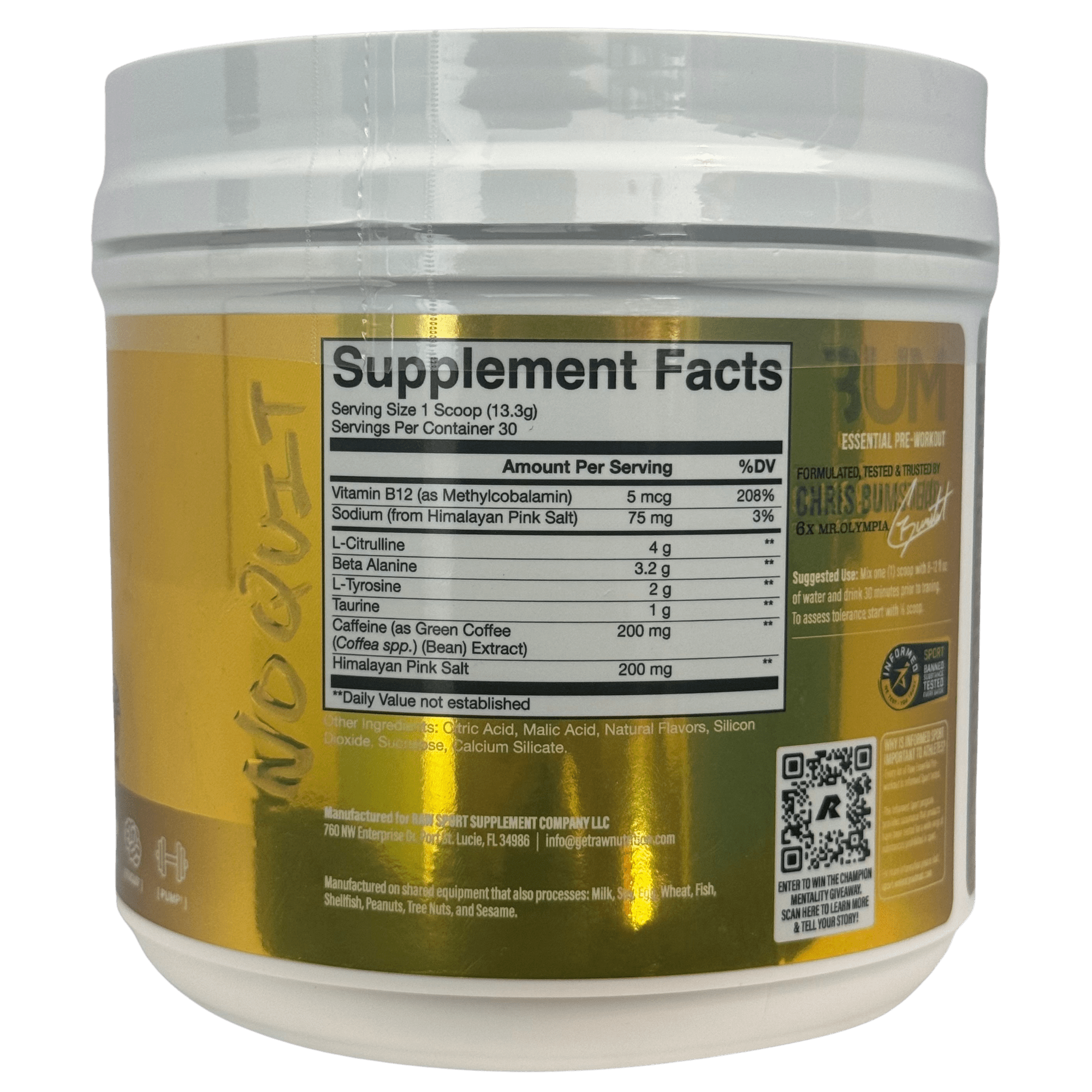 BUM ESSENTIAL RAW – 30 SERVICIOS - Supplab MX