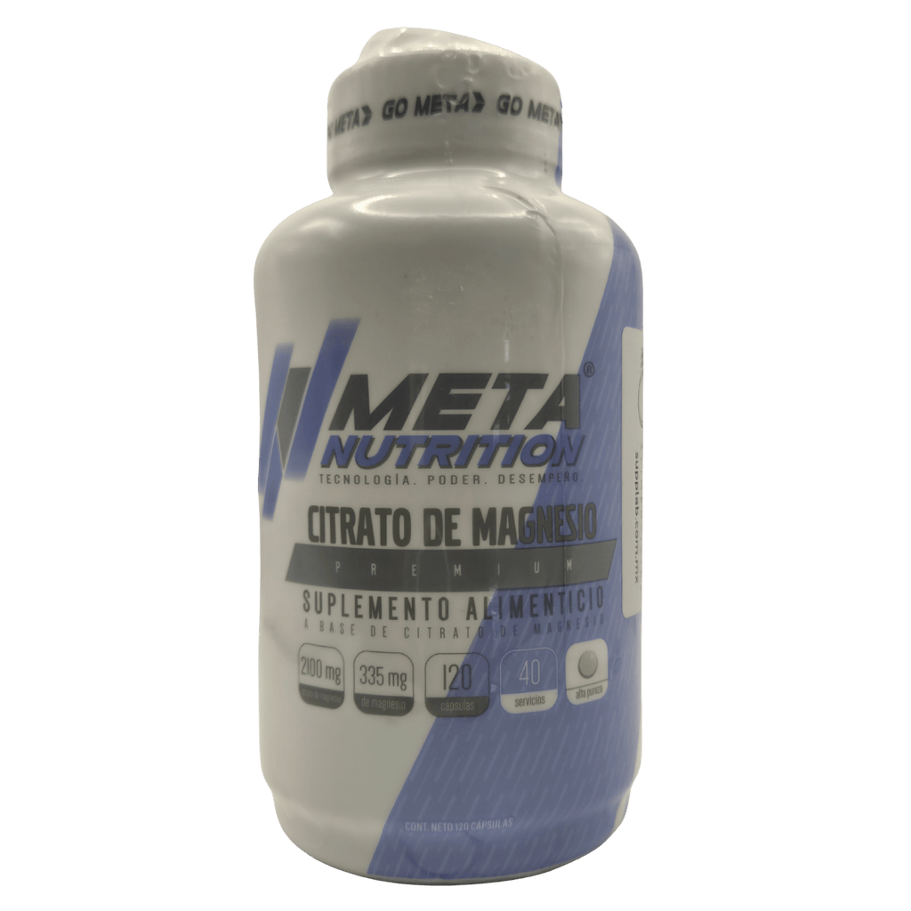 CITRATO DE MAGNESIO META NUTRITION - 120 CÁPSULAS - BIODISPONIBILIDAD Y BIENESTAR - Supplab MX