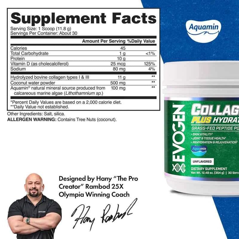 COLÁGENO PLUS HYDRATION EVOGEN – 30 SERVICIOS - Supplab MX