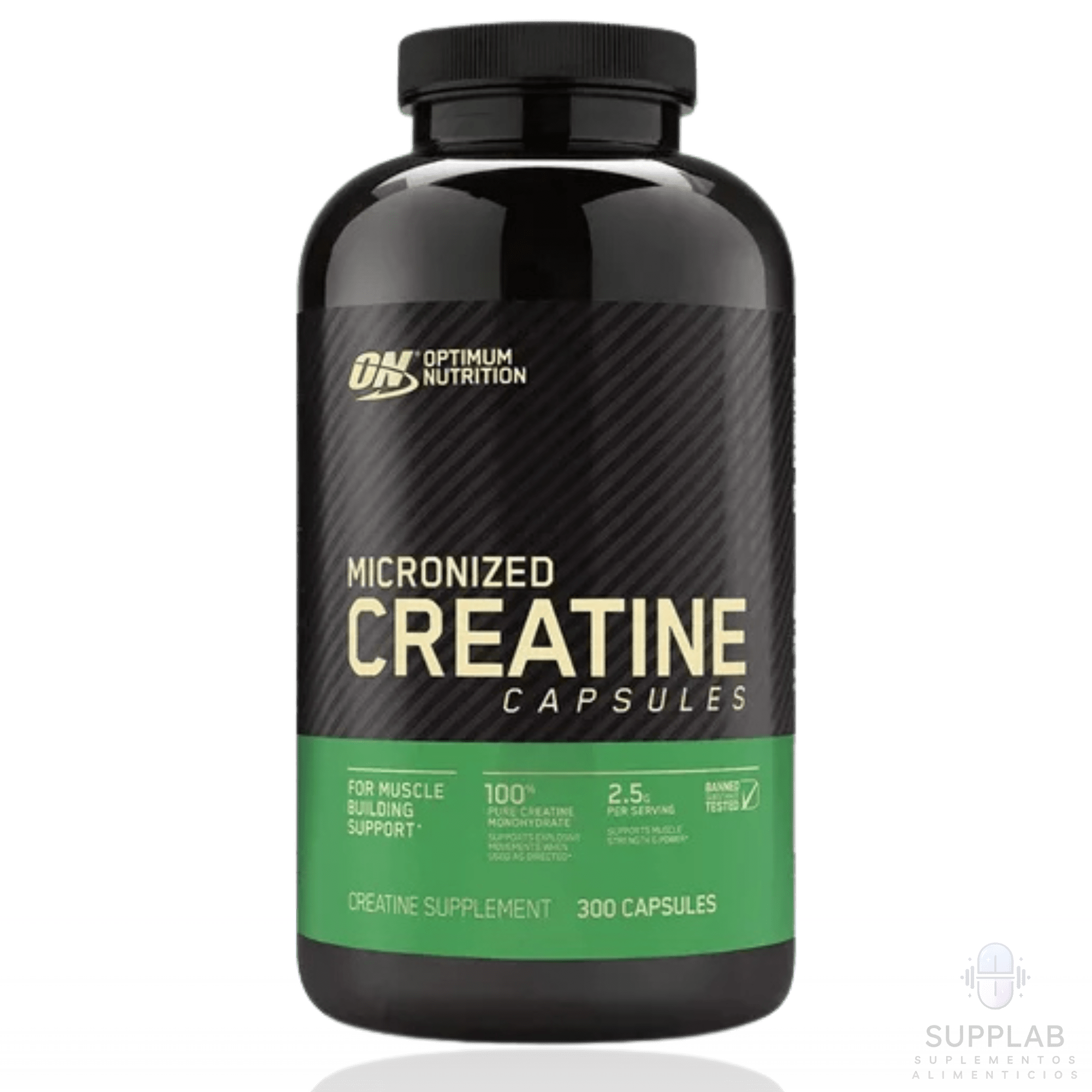 CREATINA MICRONIZADA ON – 300 CÁPSULAS - Supplab MX