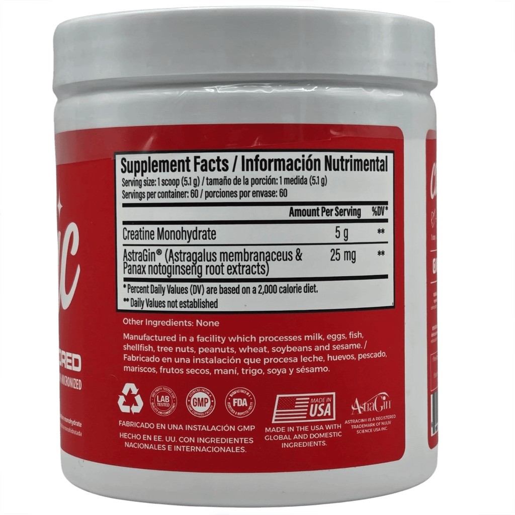 Creatina Monohidratada Classic Supps 306 g – 60 Servicios - Supplab MX