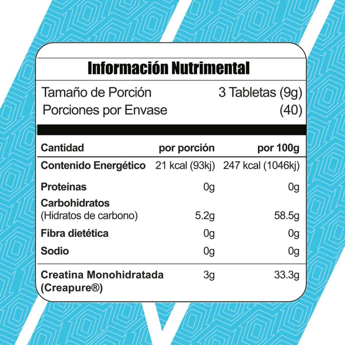 CREATINE CHEWS CREAPURE - 120 TABLETAS - Supplab MX