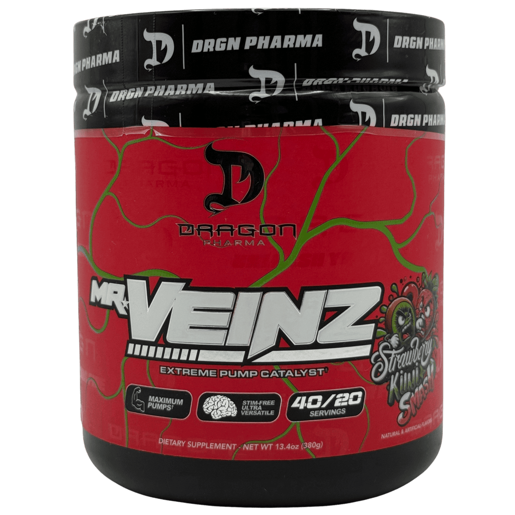 Dragon Pharma Mr. Veinz, preentreno en polvo de 40 servicios de una medida sabor strawberry kiwi smash
