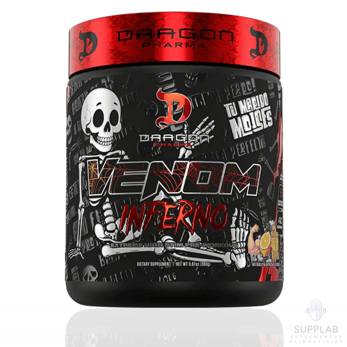 Dragon Pharma Venom Inferno 20/40 servicios – Preentreno - Supplab MX