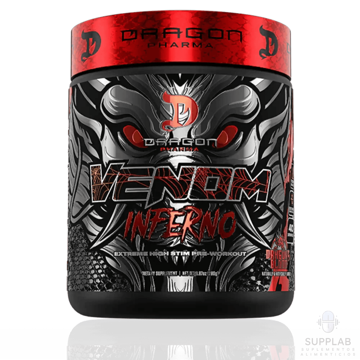 Dragon Pharma Venom Inferno 20/40 servicios – Preentreno - Supplab MX