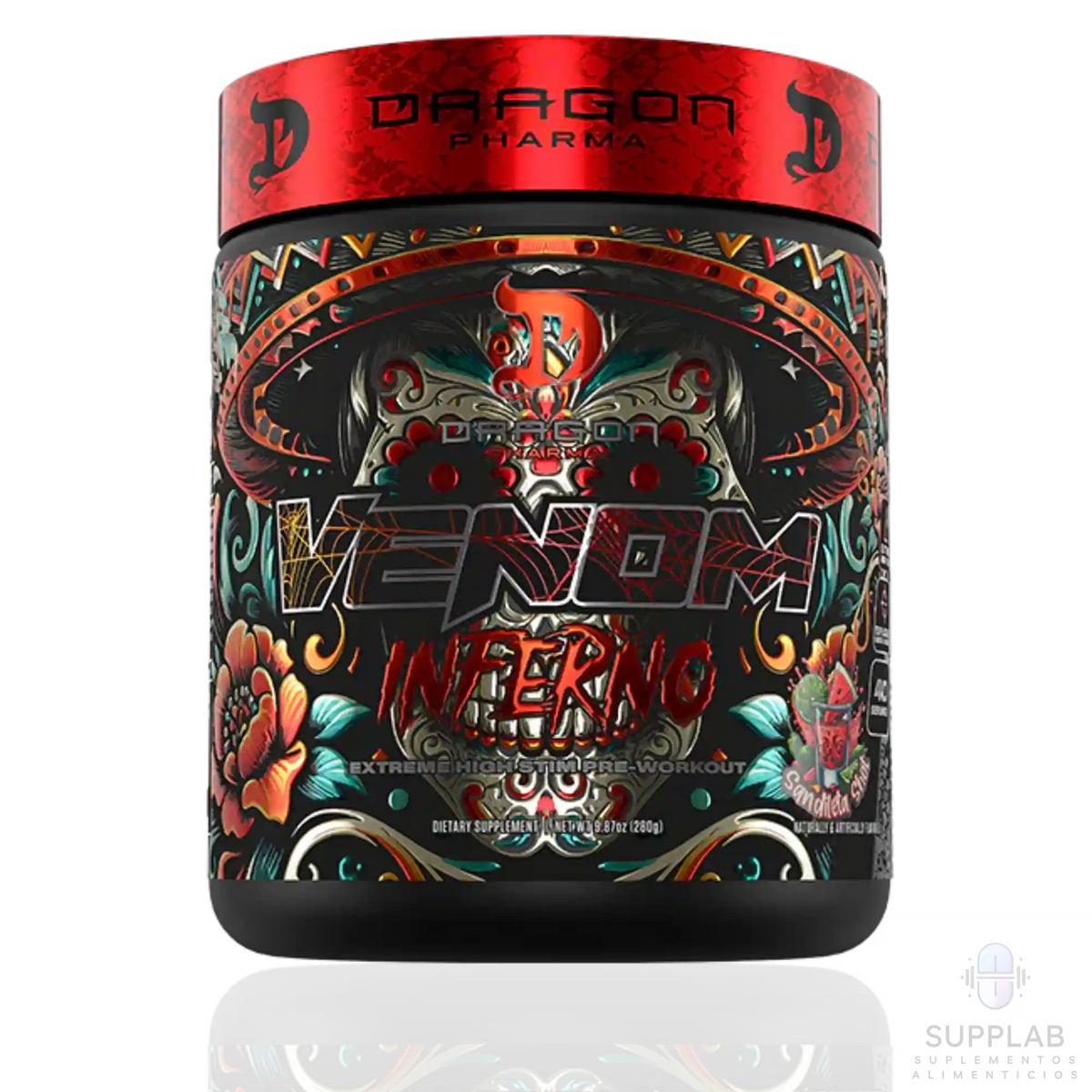 Dragon Pharma Venom Inferno 20/40 servicios – Preentreno - Supplab MX
