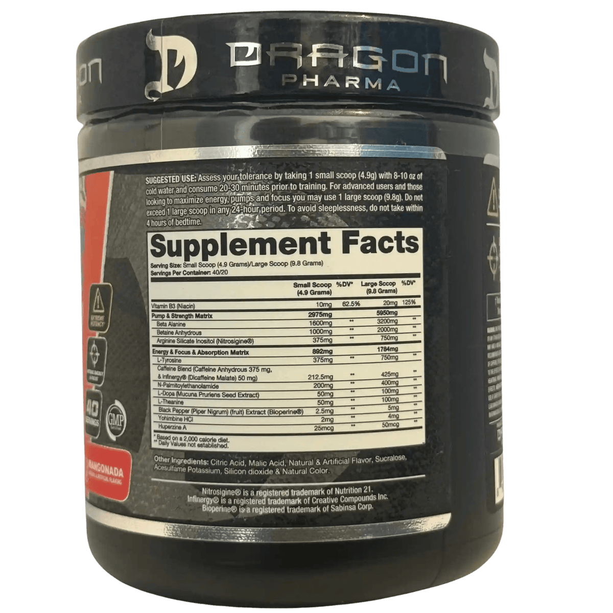 Dragon Pharma Venom Pre Entreno – 40 servicios - Supplab MX