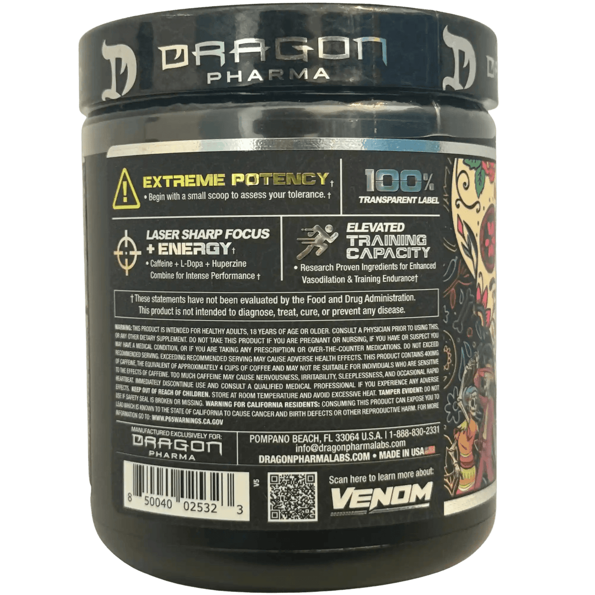 Dragon Pharma Venom Pre Entreno – 40 servicios - Supplab MX