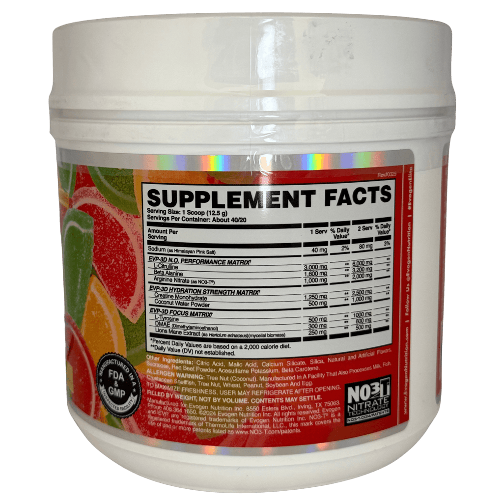 EVP 3D EVOGEN – 40 SERVICIOS SIN ESTIMULANTES - Supplab MX