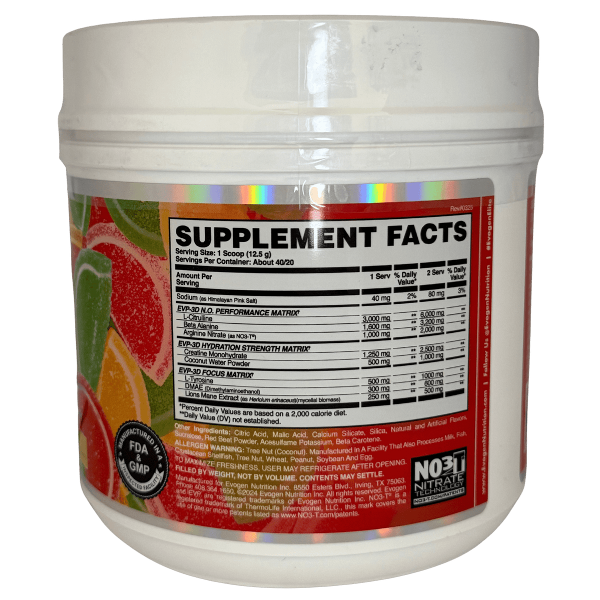 EVP 3D EVOGEN – 40 SERVICIOS SIN ESTIMULANTES - Supplab MX