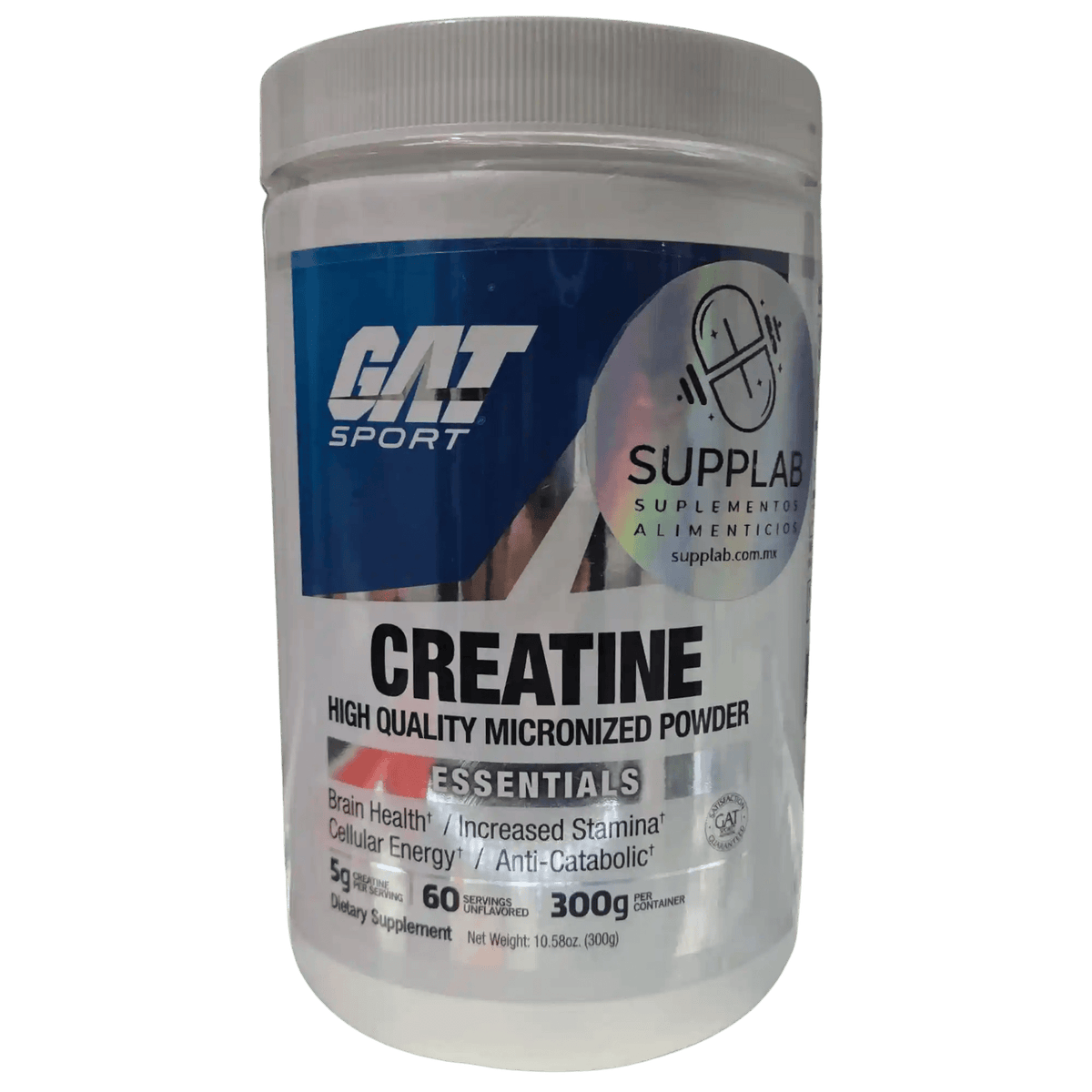 GAT Sport Creatine – Creatina monohidratada micronizada (300 g / 1 kg) - Supplab MX