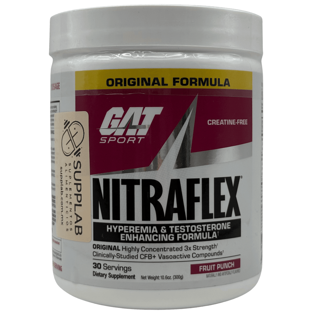 GAT Sport Nitraflex 30 servicios – Preentreno en polvo - Supplab MX