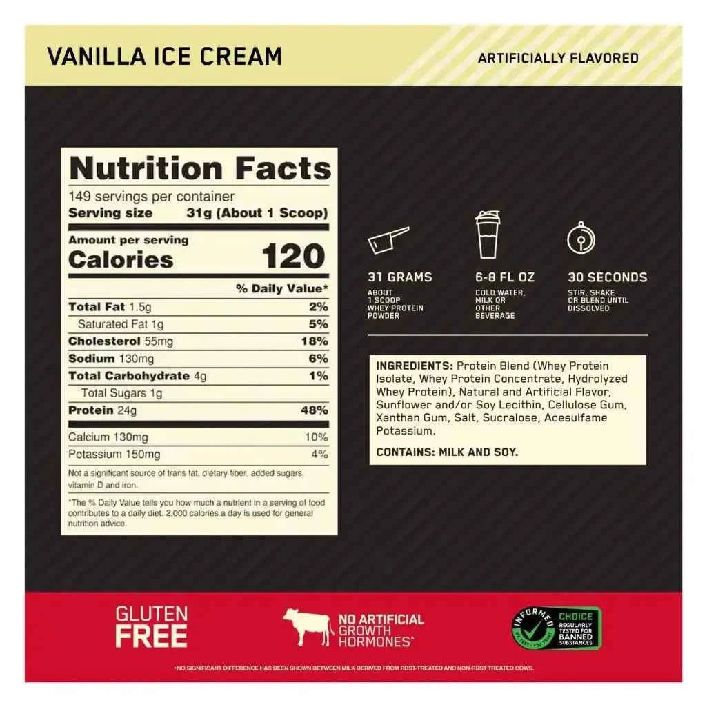 GOLD STANDARD 100% WHEY 10 LB – PROTEÍNA ON - Supplab MX