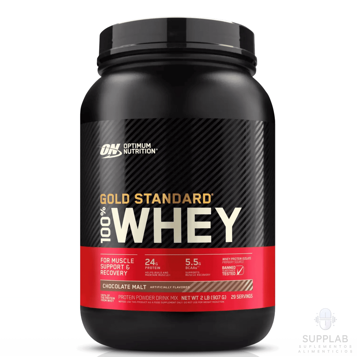 GOLD STANDARD 100% WHEY 2 LB – PROTEÍNA ON - Supplab MX