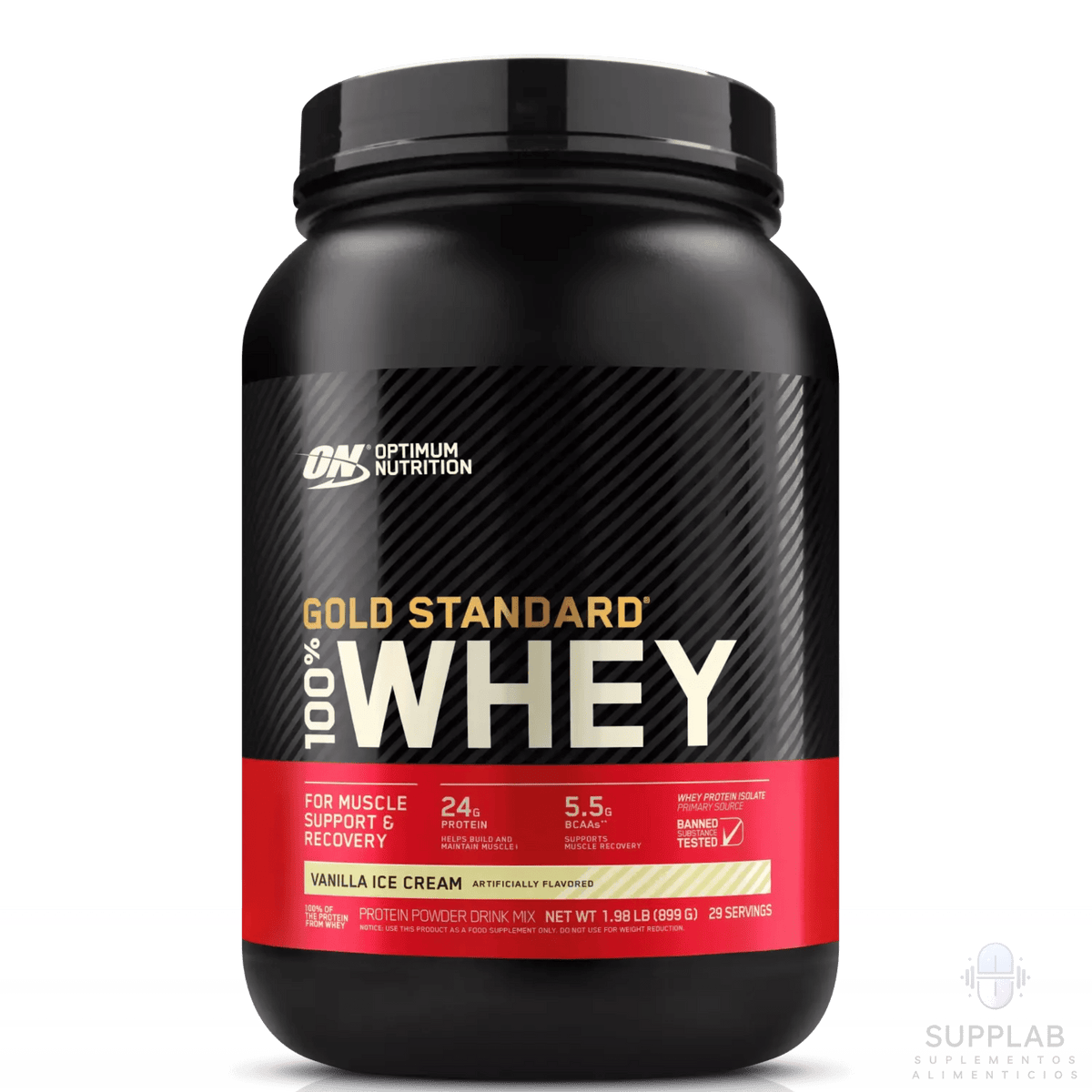 GOLD STANDARD 100% WHEY 2 LB – PROTEÍNA ON - Supplab MX
