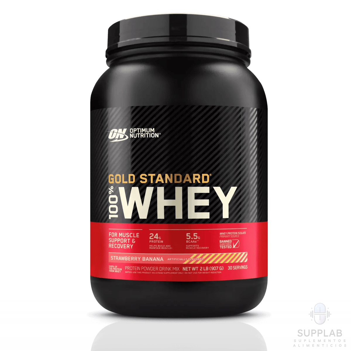 GOLD STANDARD 100% WHEY 2 LB – PROTEÍNA ON - Supplab MX