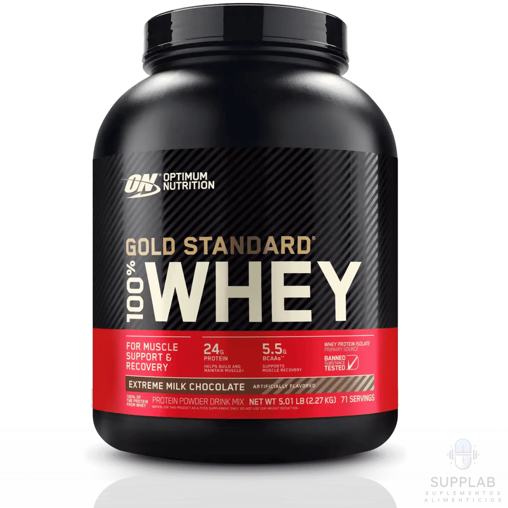 Optimum Nutrition Gold Standard 100% Whey, proteína de suero en polvo de 5 lb