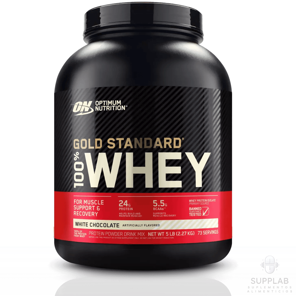Optimum Nutrition Gold Standard 100% Whey, proteína de suero en polvo de 5 lb