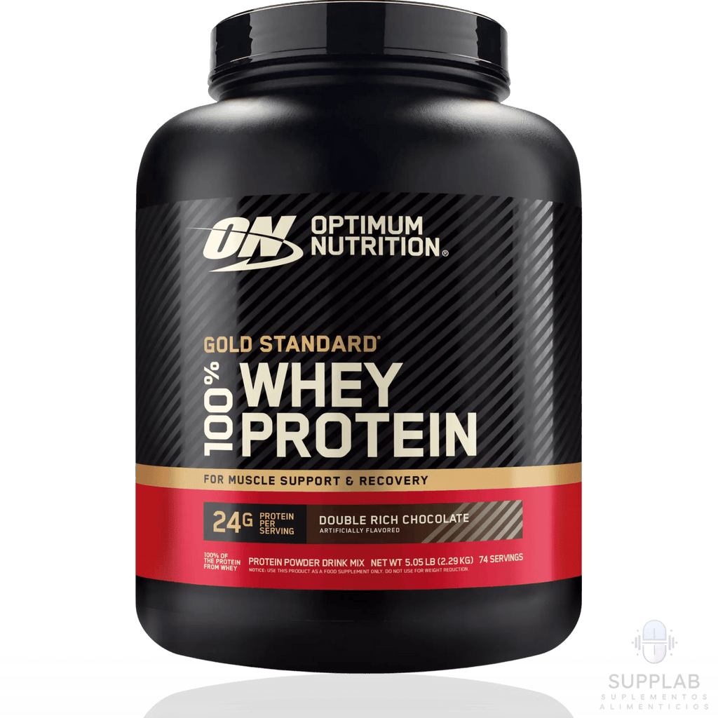 Optimum Nutrition Gold Standard 100% Whey, proteína de suero en polvo de 5 lb frente