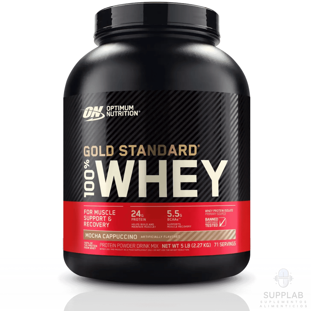 Optimum Nutrition Gold Standard 100% Whey, proteína de suero en polvo de 5 lb