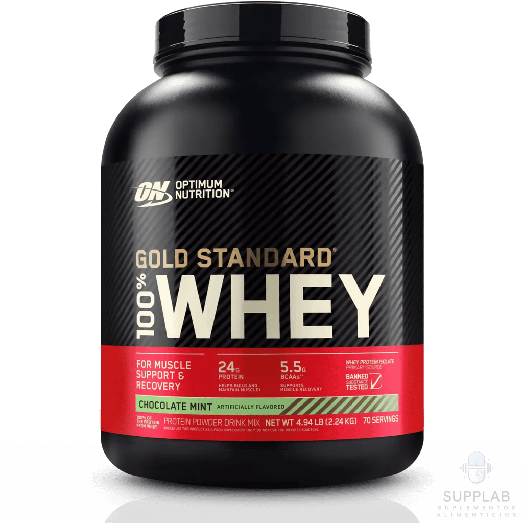 Optimum Nutrition Gold Standard 100% Whey, proteína de suero en polvo de 5 lb