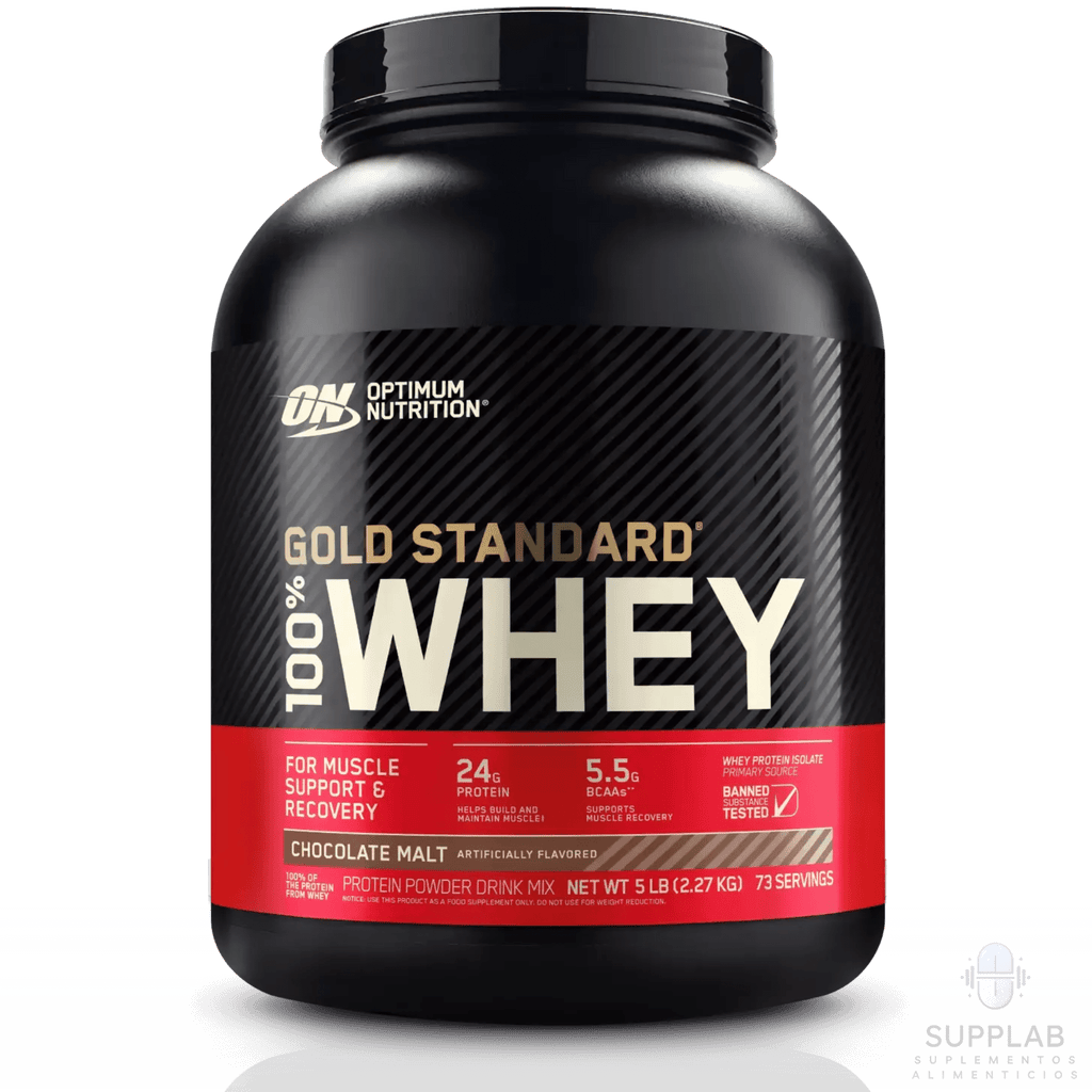 Optimum Nutrition Gold Standard 100% Whey, proteína de suero en polvo de 5 lb