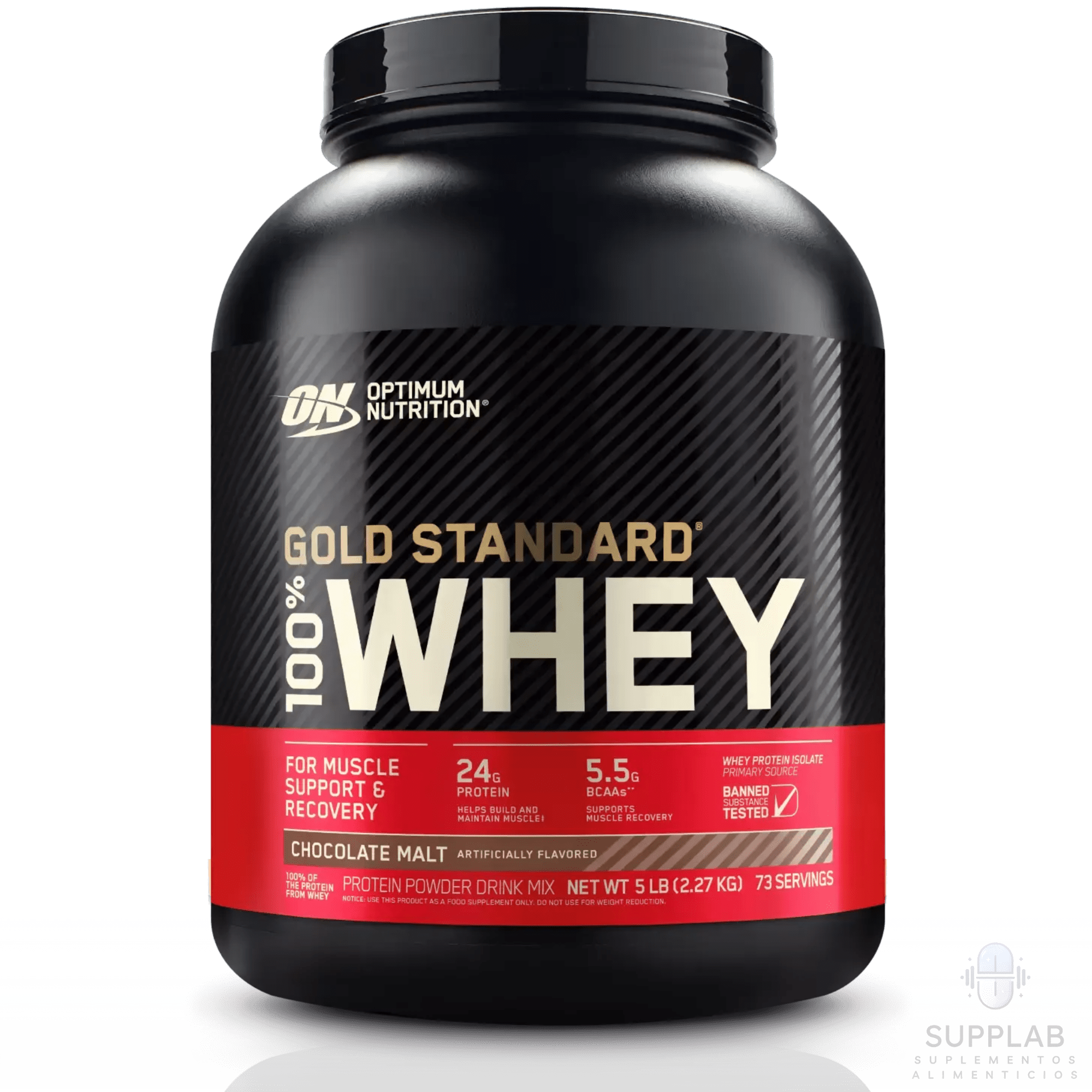 GOLD STANDARD 100% WHEY 5 LB – PROTEÍNA ON - Supplab MX