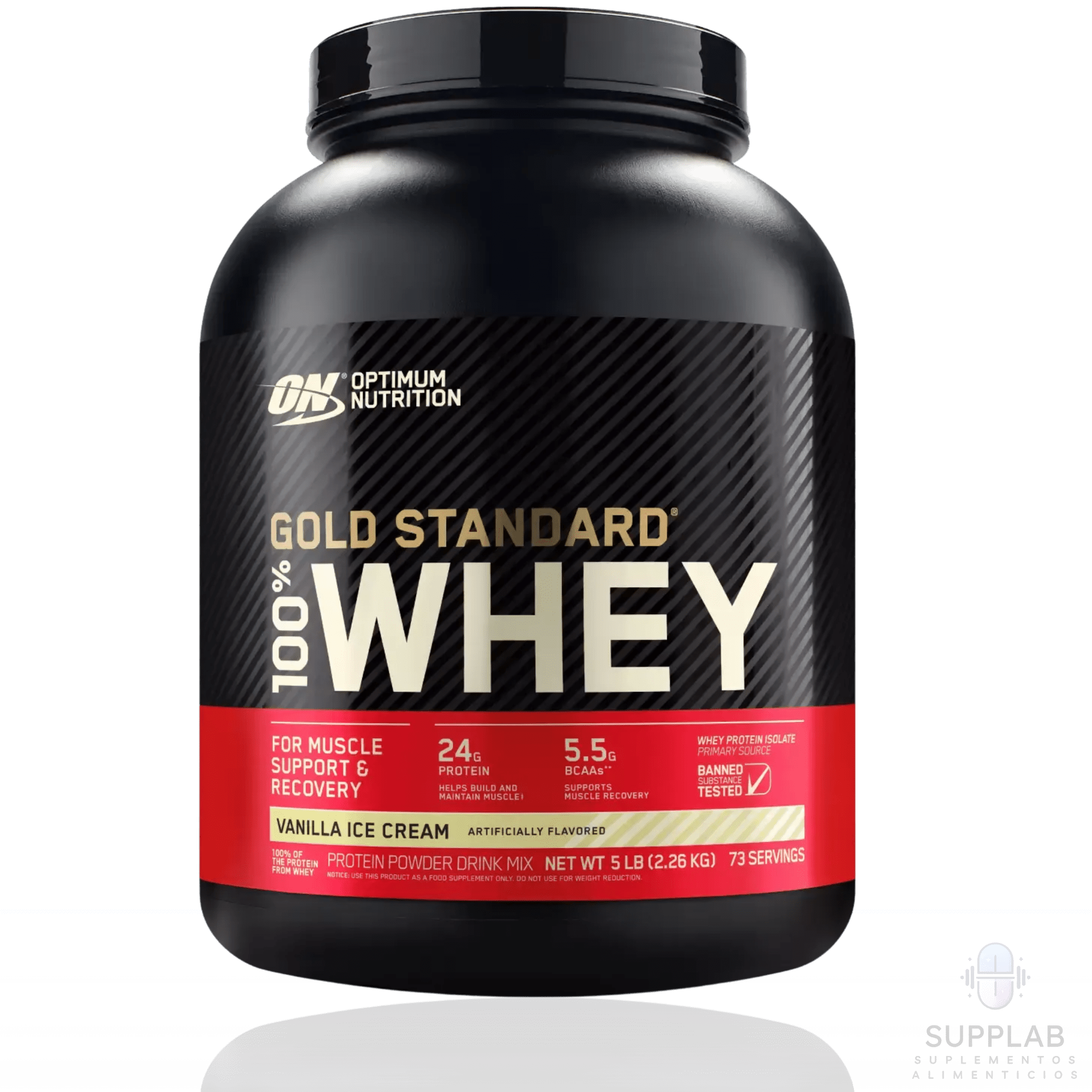 GOLD STANDARD 100% WHEY 5 LB – PROTEÍNA ON - Supplab MX