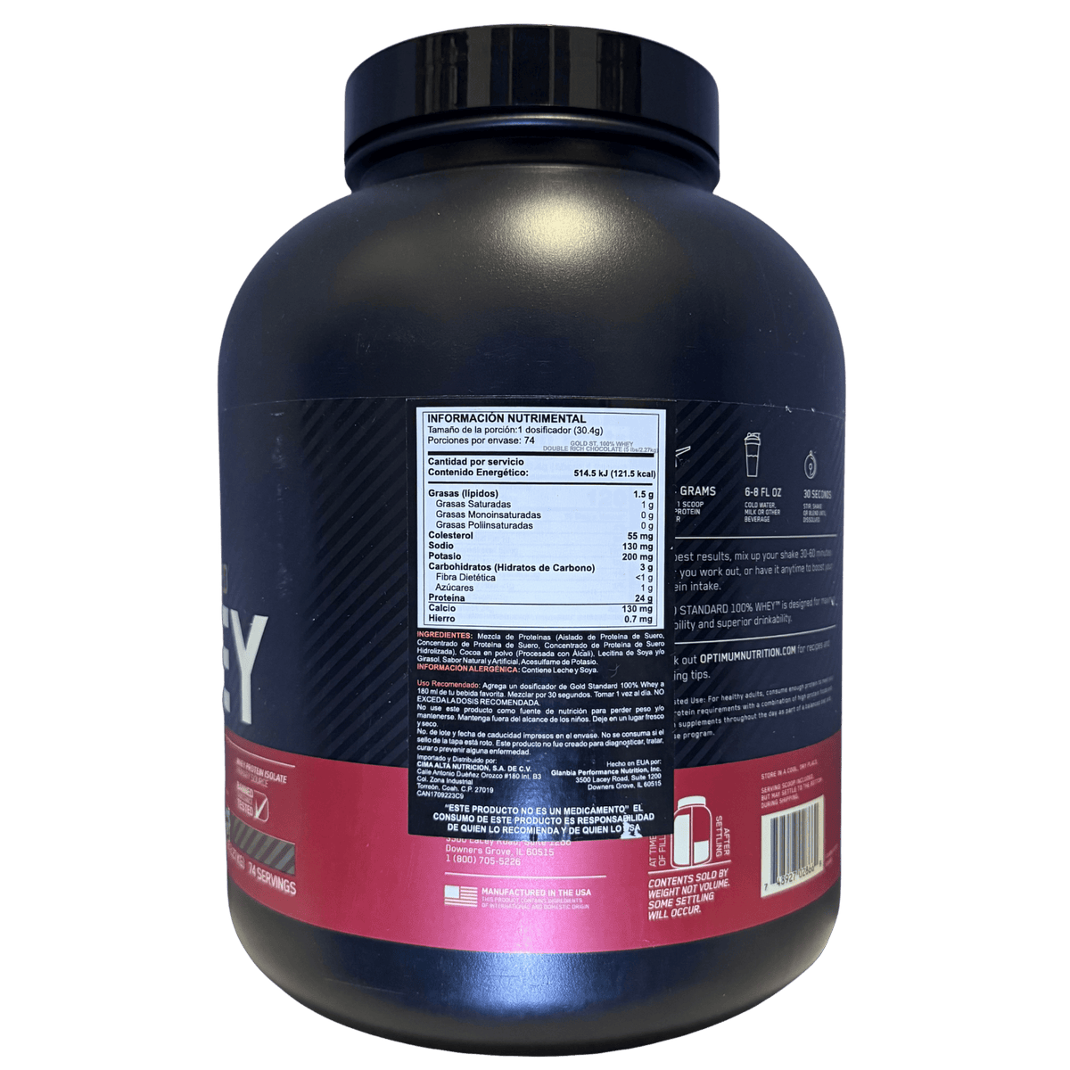 GOLD STANDARD 100% WHEY 5 LB – PROTEÍNA ON - Supplab MX