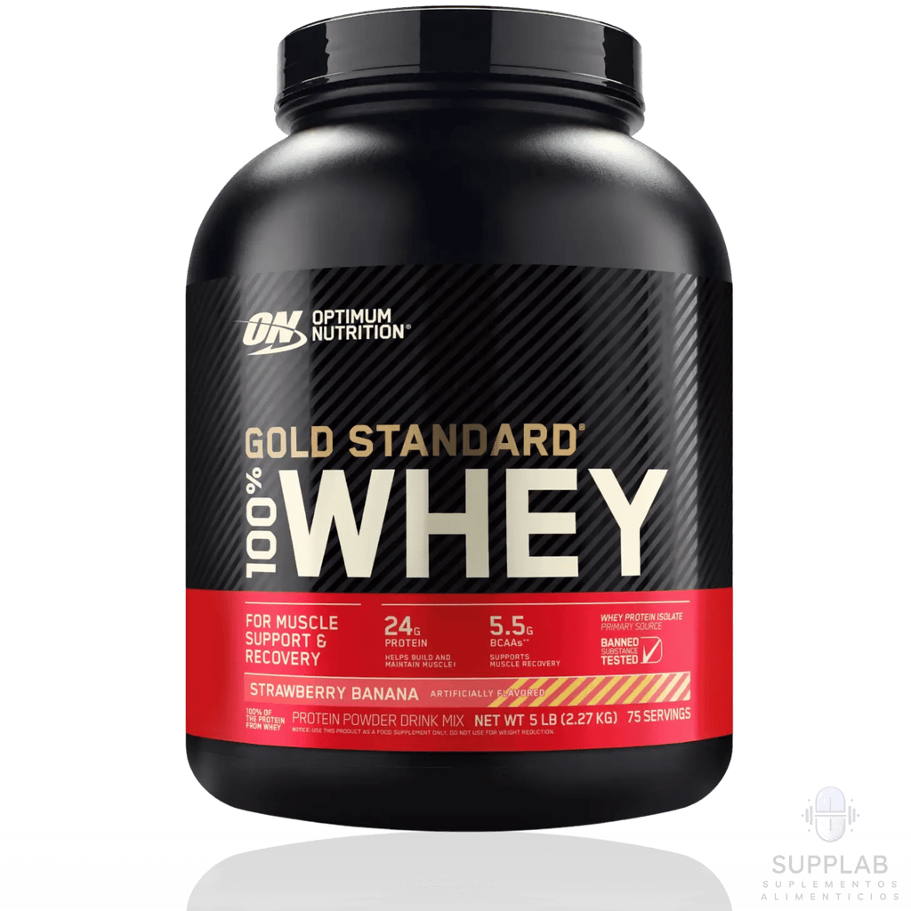 Optimum Nutrition Gold Standard 100% Whey, proteína de suero en polvo de 5 lb