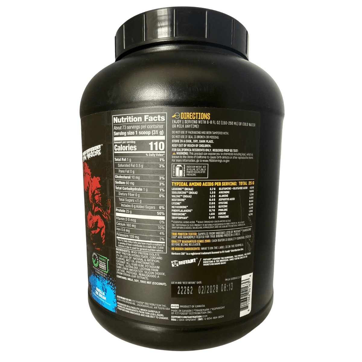 HARDCORE ISO MUTANT – 5 LB PROTEÍNA AISLADA - Supplab MX