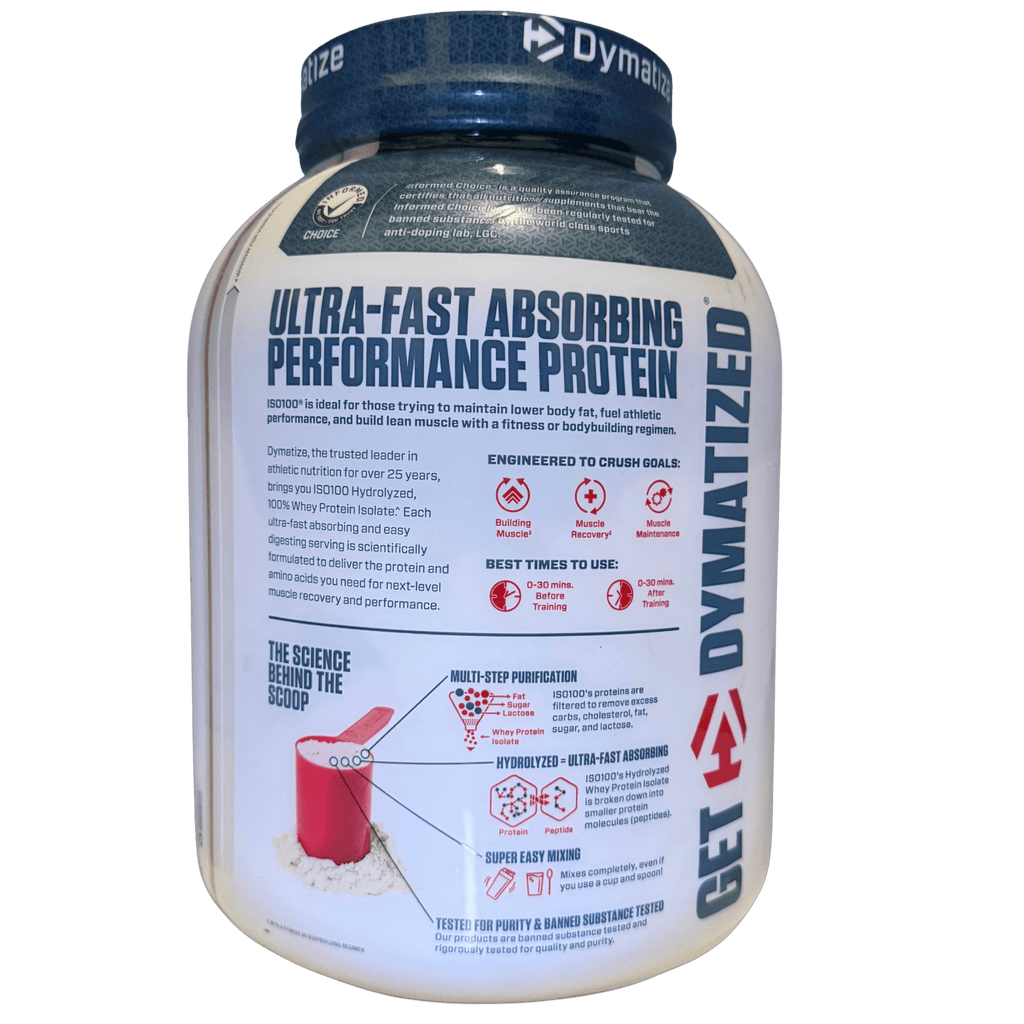 ISO 100 DYMATIZE 5 LB – PROTEÍNA AISLADA HIDROLIZADA - Supplab MX