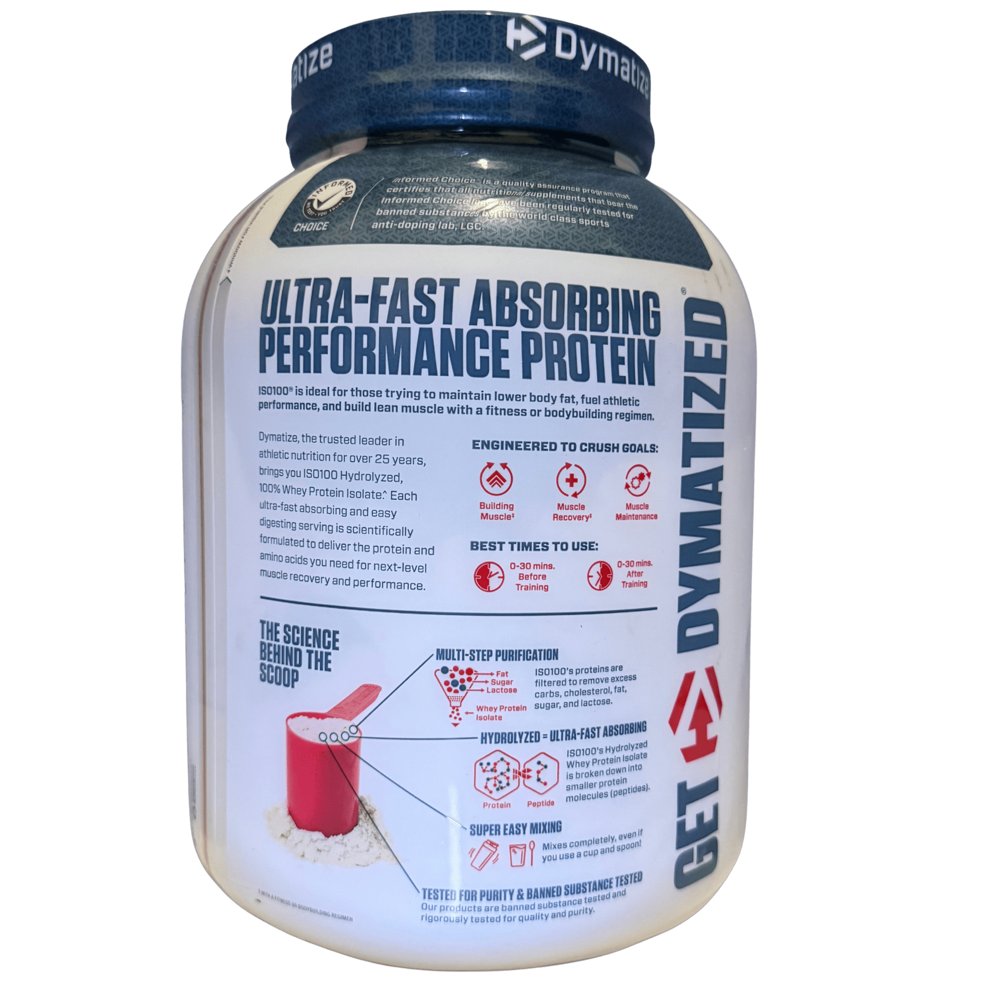 ISO 100 DYMATIZE 5 LB – PROTEÍNA AISLADA HIDROLIZADA - Supplab MX