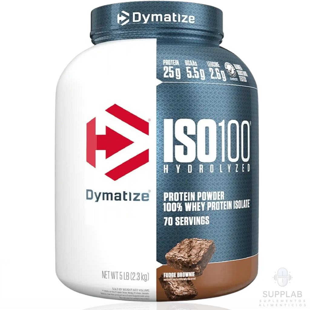 Dymatize ISO100, proteína aislada e hidrolizada de suero en polvo de 5 lb frente